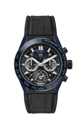 TAG Heuer Carrera Calibre Heuer 02T 45 Chronograph Tourbillon Ceramic / Stainless Steel / Alligator / Tête de Vipère